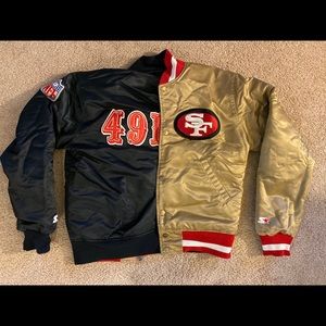 Reversible Starter Gold/Black 49ers Jacket - Small